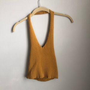 Ribbed halter neck woven top “Forever Twenty One”